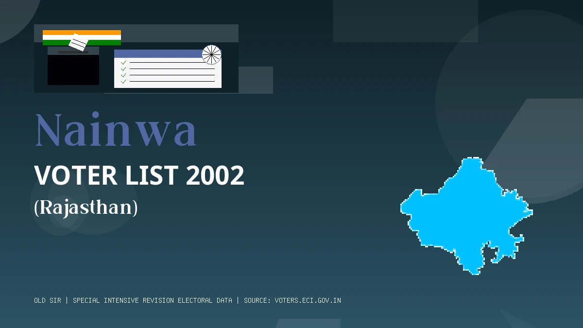 Nainwa Voter List 2002 PDF Download Rajasthan