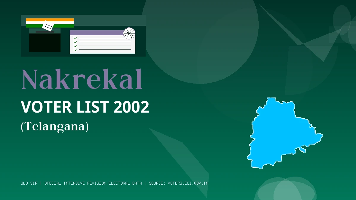 Nakrekal Voter List 2002 PDF Download Telangana