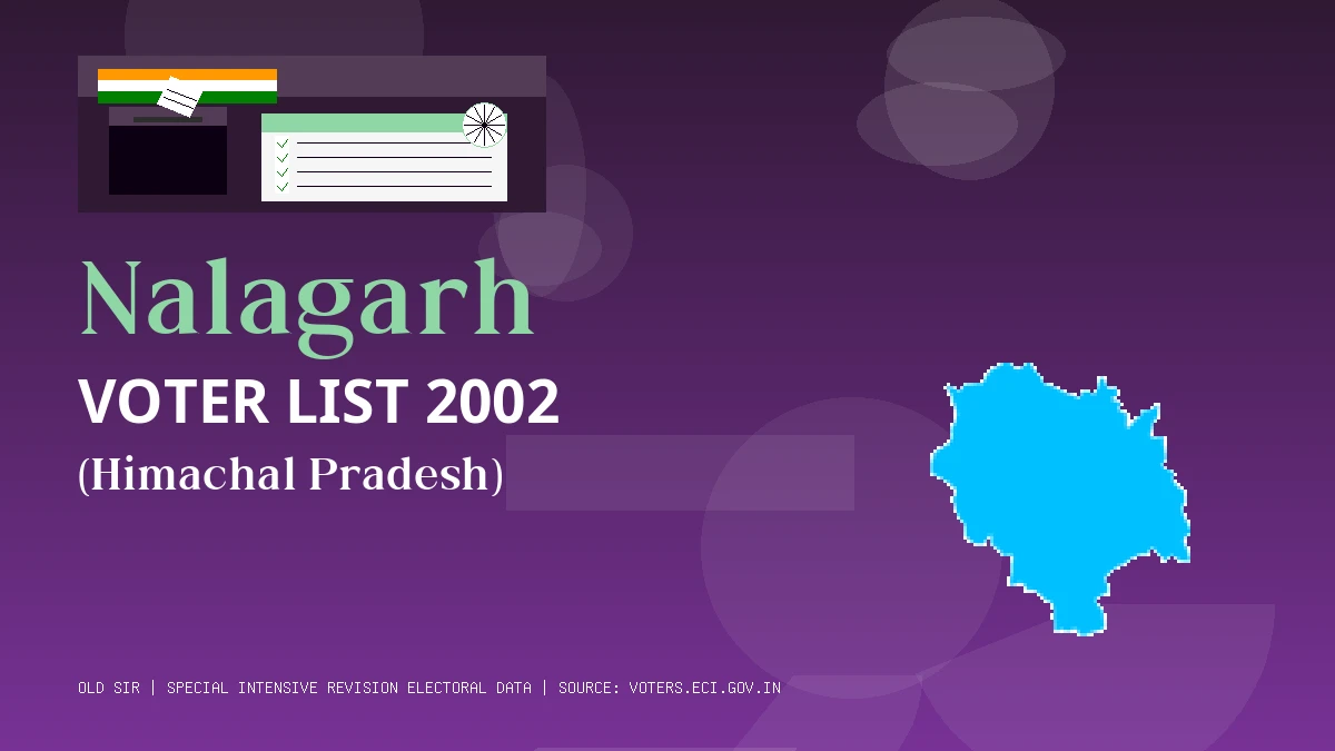Nalagarh Voter List 2002 PDF Download Himachal Pradesh