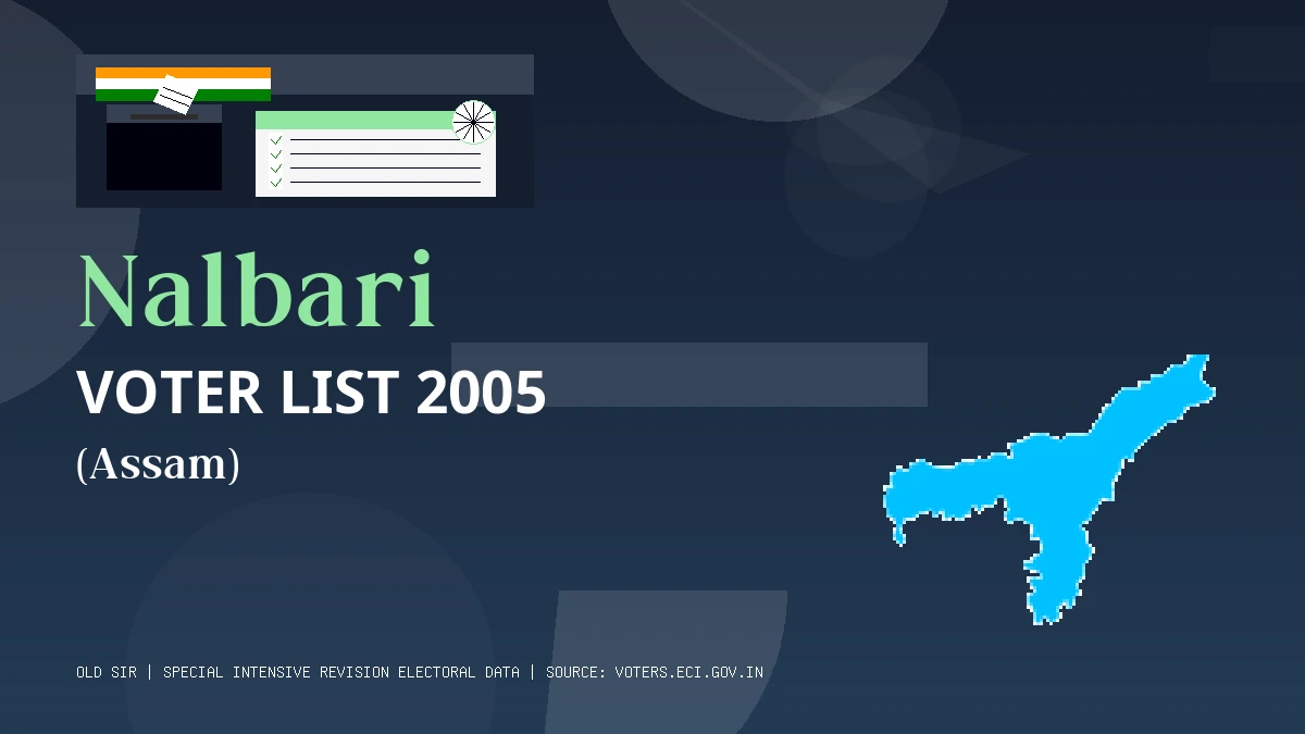 Nalbari Voter List 2005 PDF Download Assam