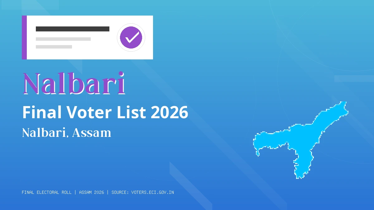 Nalbari Final Voter List 2026 Assam