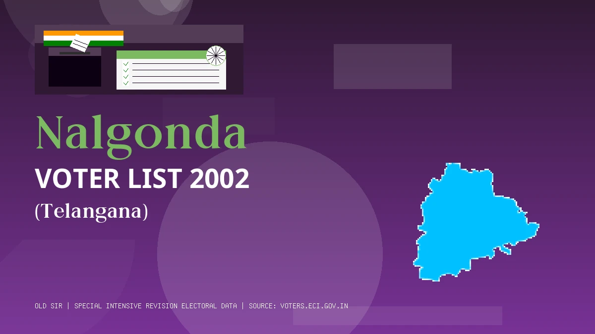 Nalgonda Voter List 2002 PDF Download Telangana
