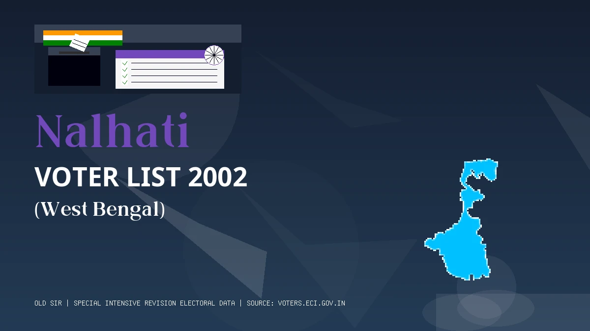 Nalhati Voter List 2002 PDF Download West Bengal