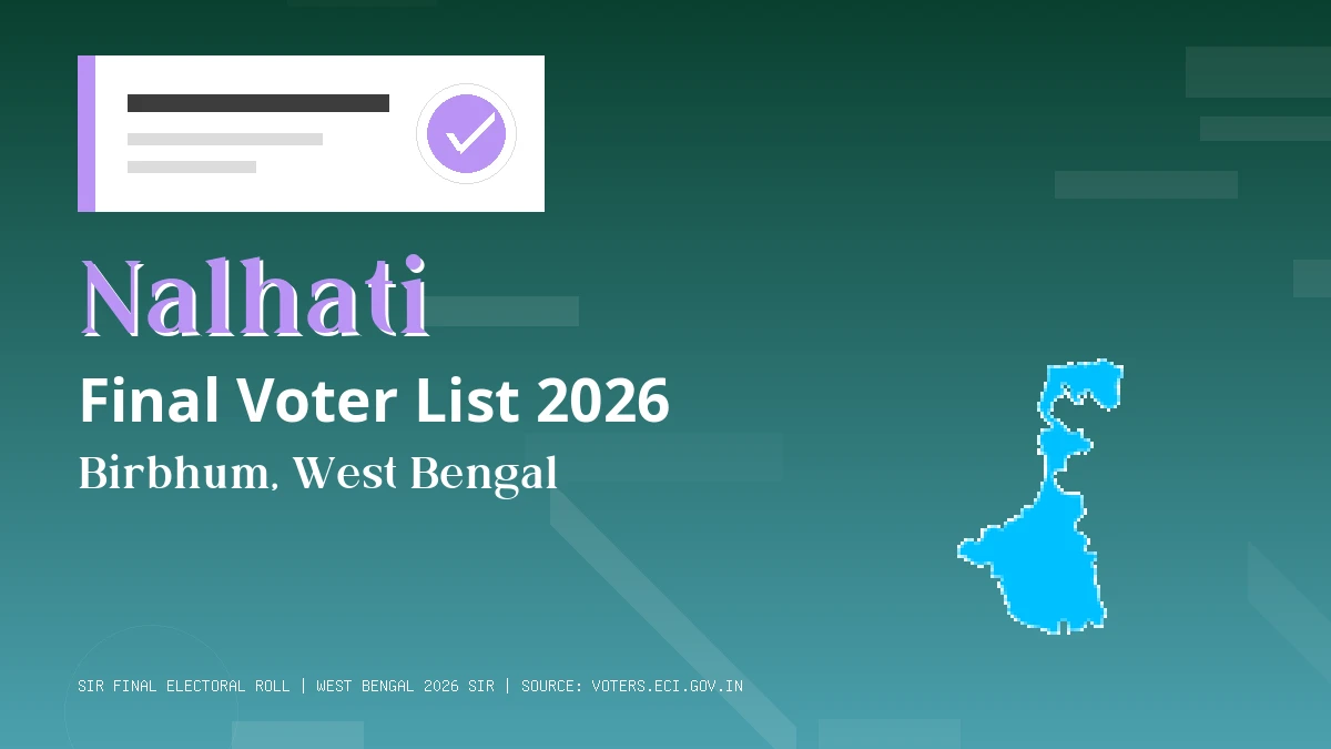 Nalhati Final Voter List 2026 West Bengal