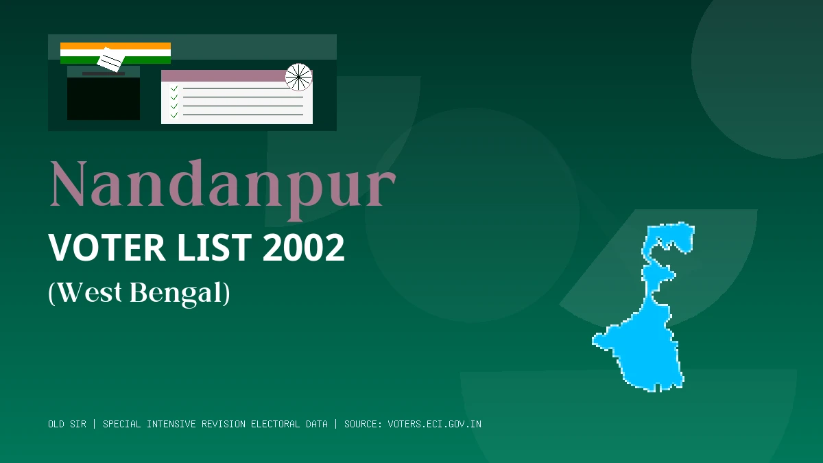 Nandanpur Voter List 2002 PDF Download West Bengal