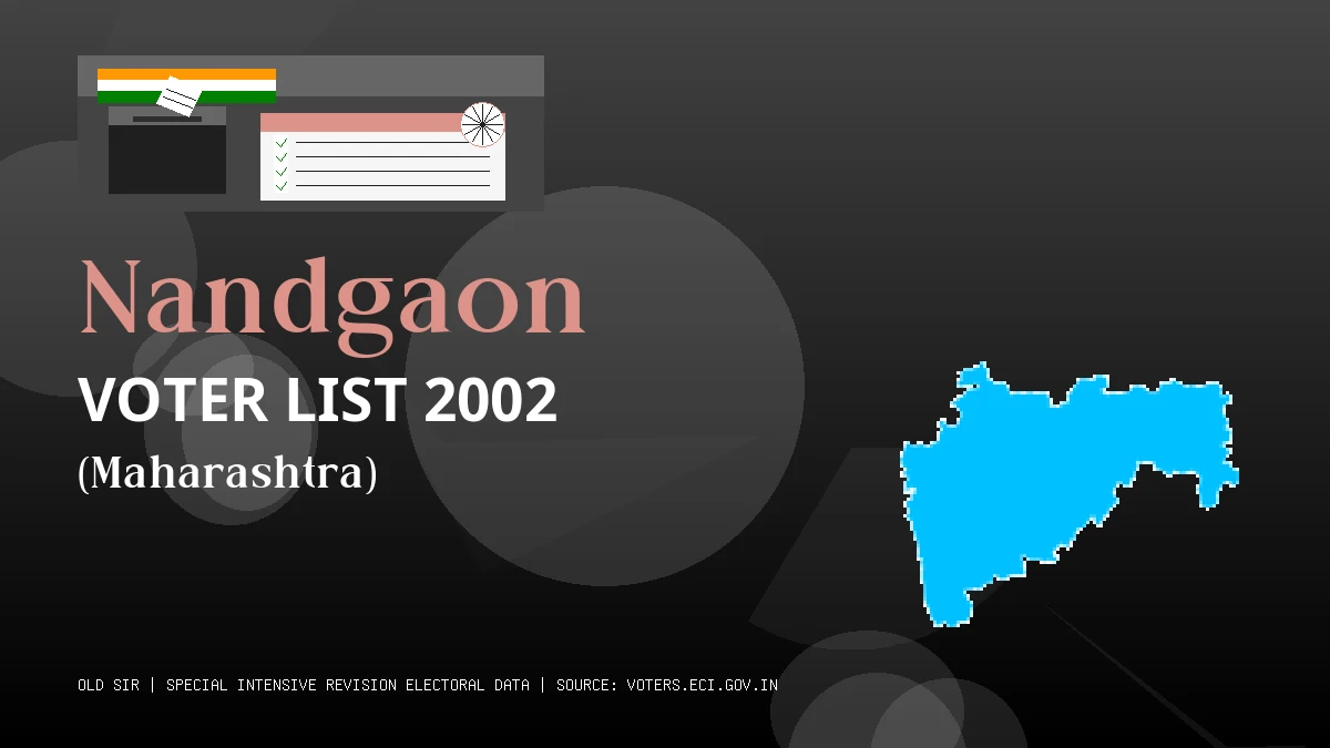 Nandgaon Voter List 2002 PDF Download Maharashtra