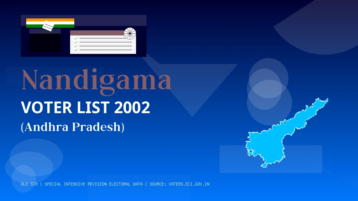 Nandigama Voter List 2002 PDF Download Andhra Pradesh
