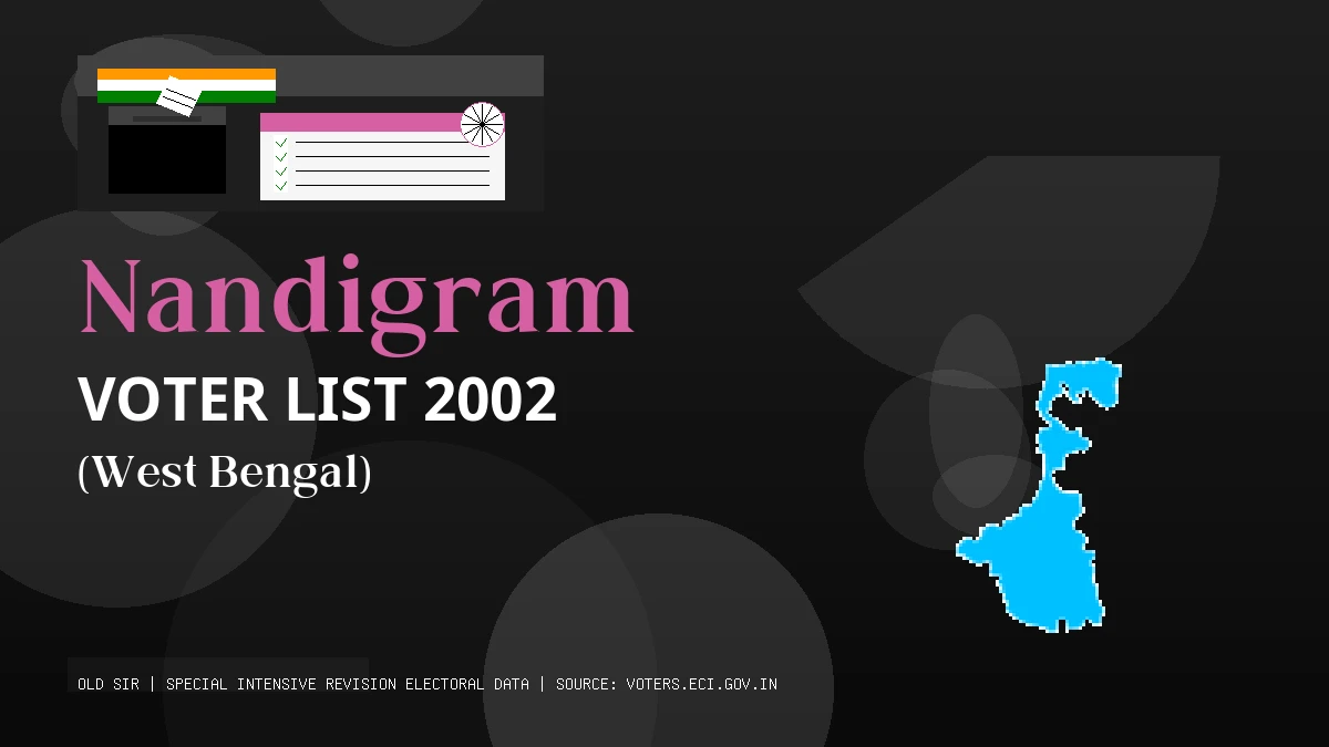 Nandigram Voter List 2002 PDF Download West Bengal
