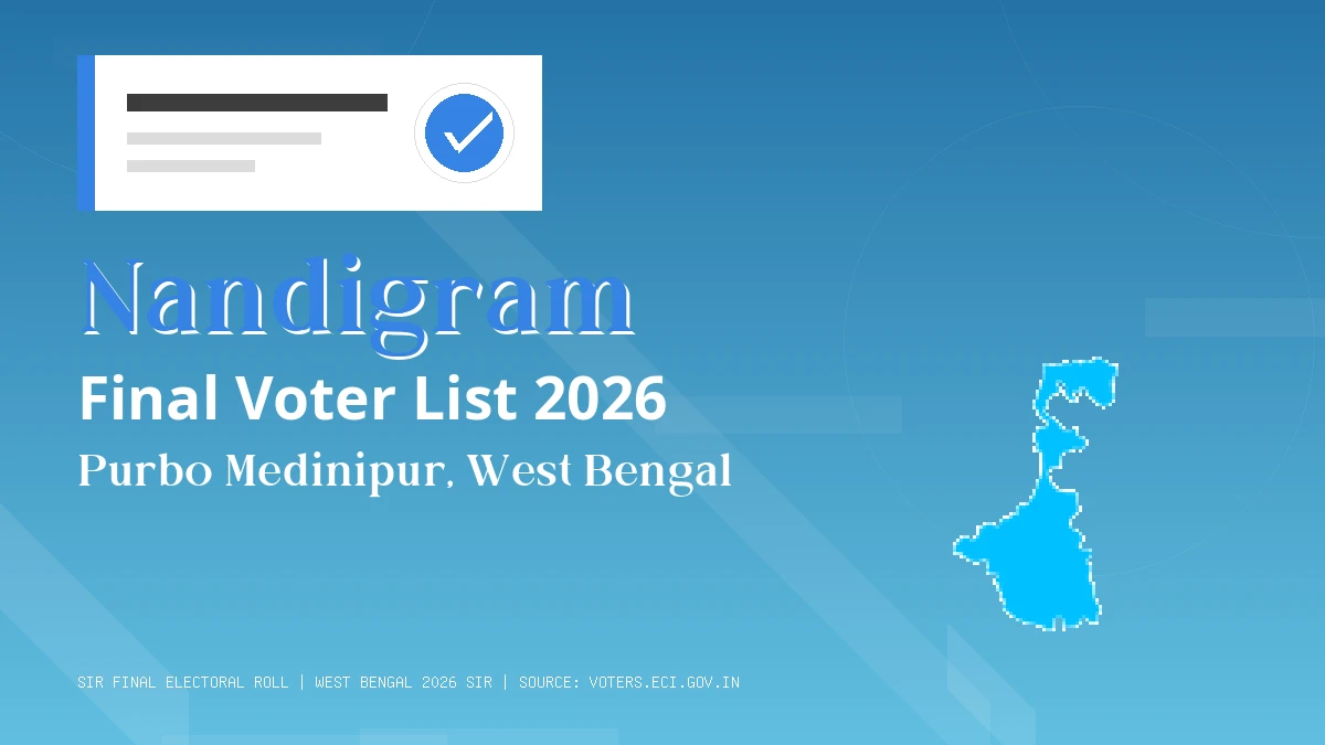 Nandigram Final Voter List 2026 West Bengal