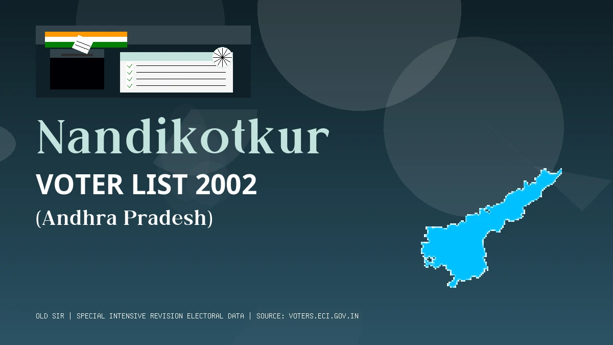 Nandikotkur Voter List 2002 PDF Download Andhra Pradesh