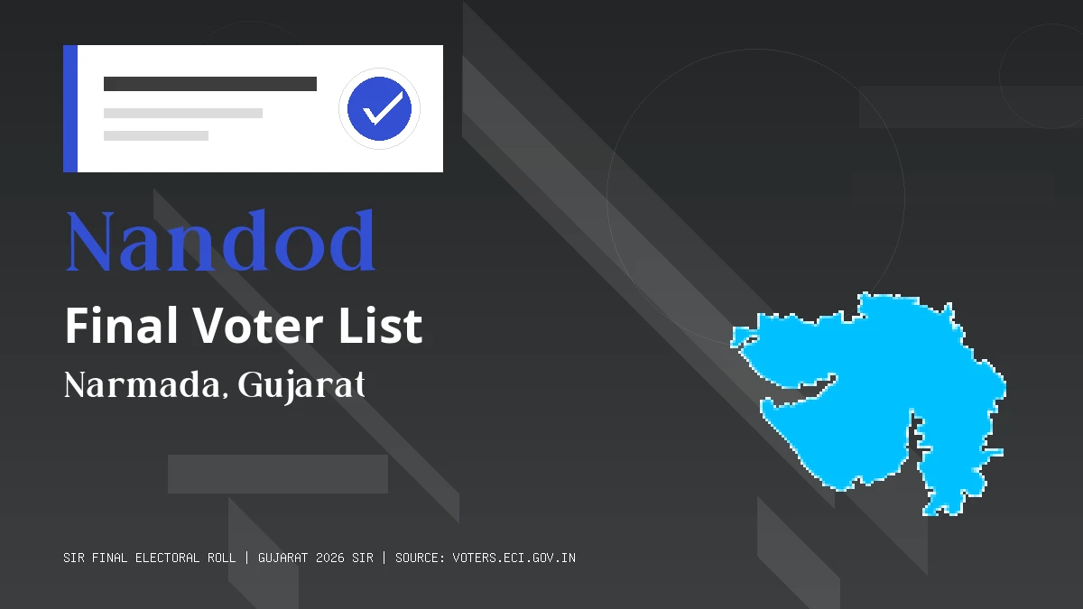 Nandod Final Voter List Gujarat