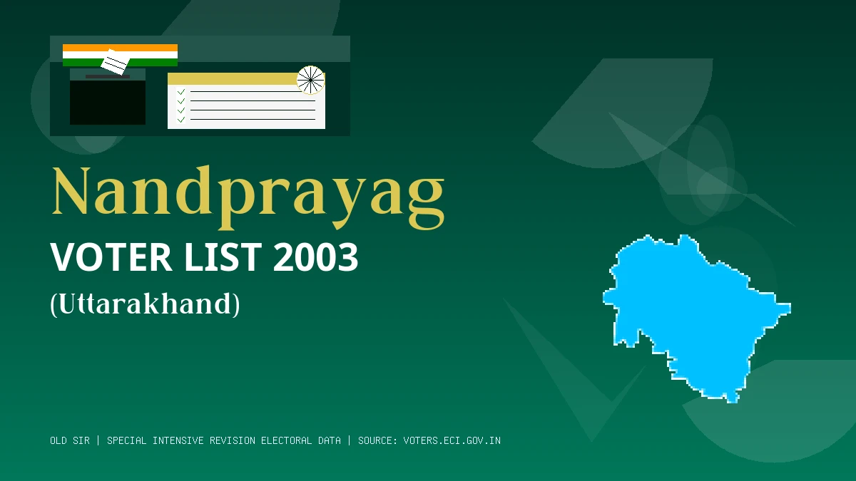 Nandprayag Voter List 2003 PDF Download Uttarakhand