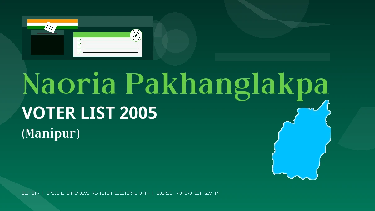 Naoria Pakhanglakpa Voter List 2005 PDF Download Manipur