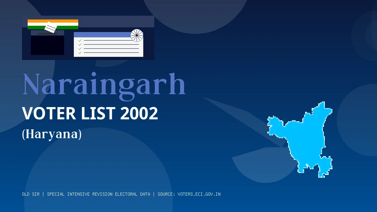 Naraingarh Voter List 2002 PDF Download Haryana