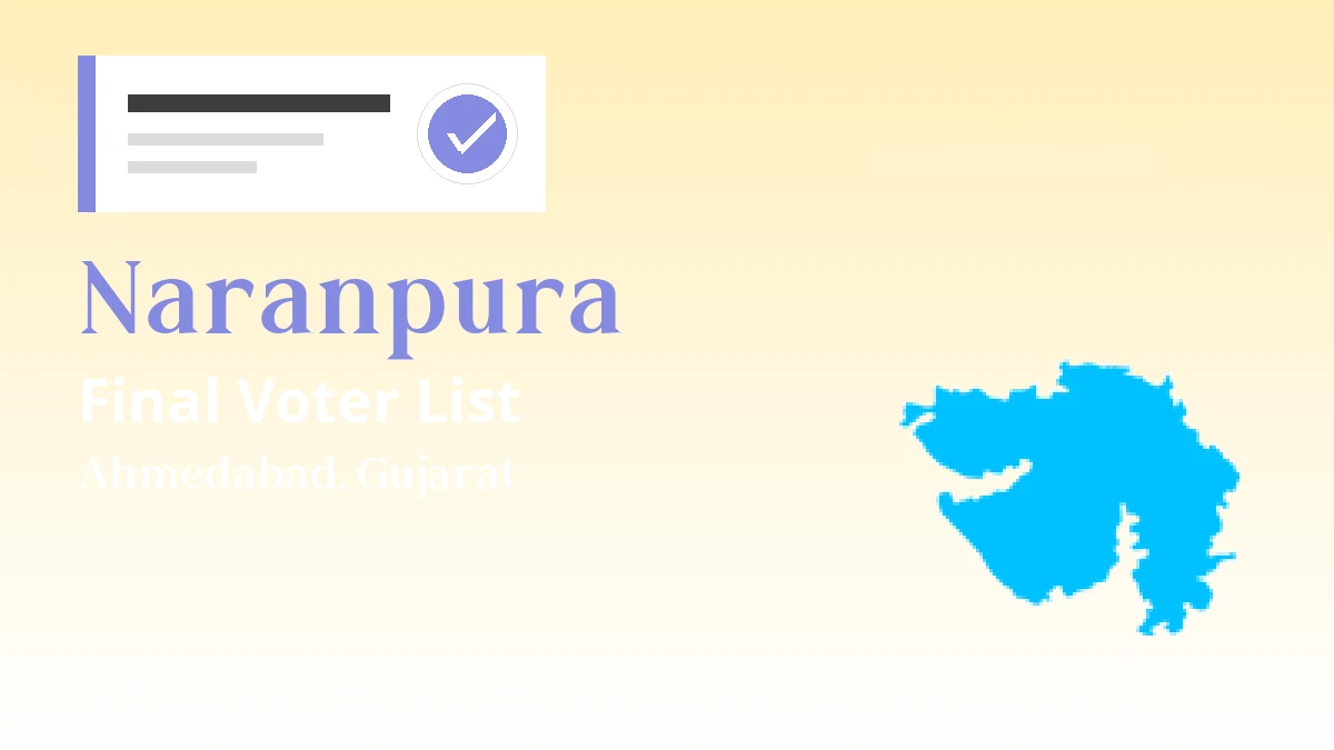 Naranpura Final Voter List Gujarat