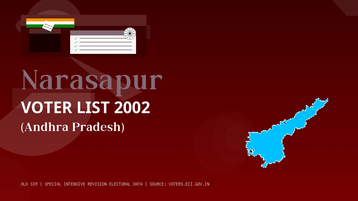 Narasapur Voter List 2002 PDF Download Andhra Pradesh