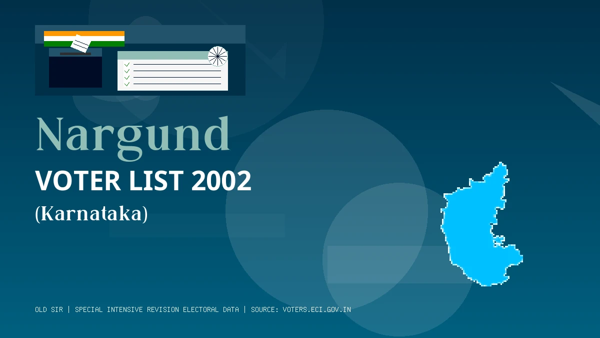 Nargund Voter List 2002 PDF Download Karnataka