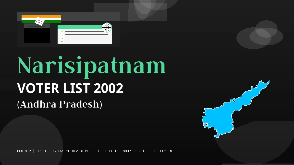 Narisipatnam Voter List 2002 PDF Download Andhra Pradesh