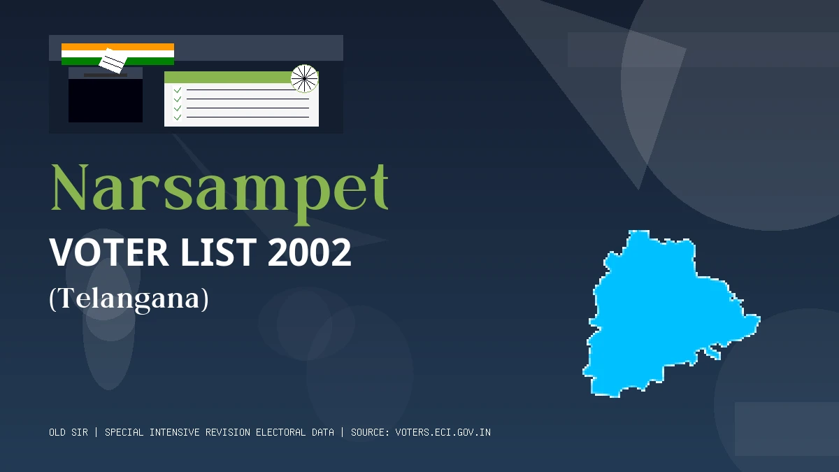 Narsampet Voter List 2002 PDF Download Telangana