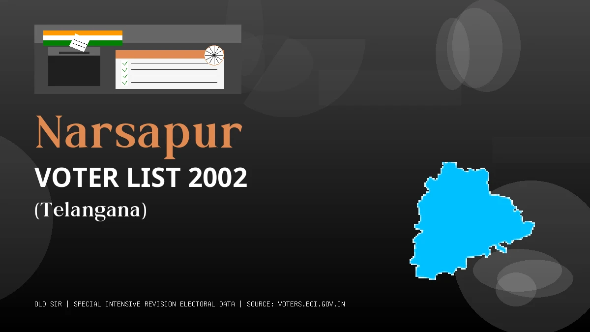 Narsapur Voter List 2002 PDF Download Telangana