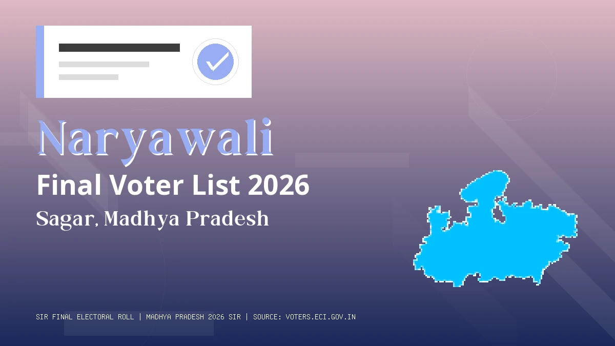 Naryawali Final Voter List 2026 Madhya Pradesh
