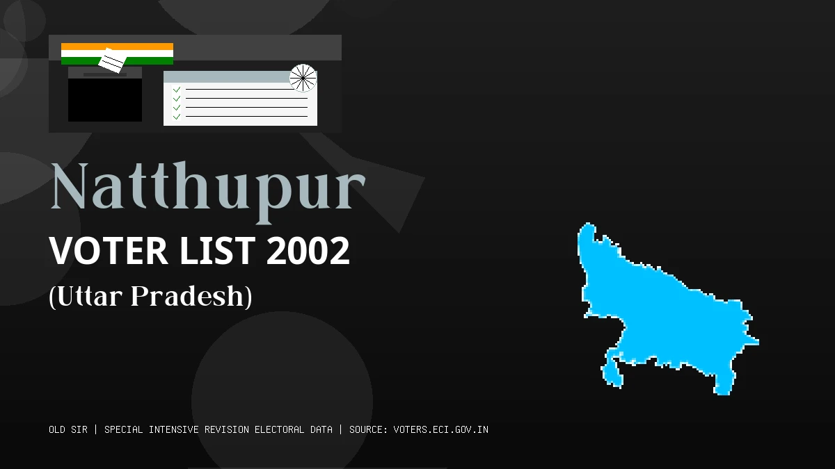 Natthupur Voter List 2002 PDF Download Uttar Pradesh