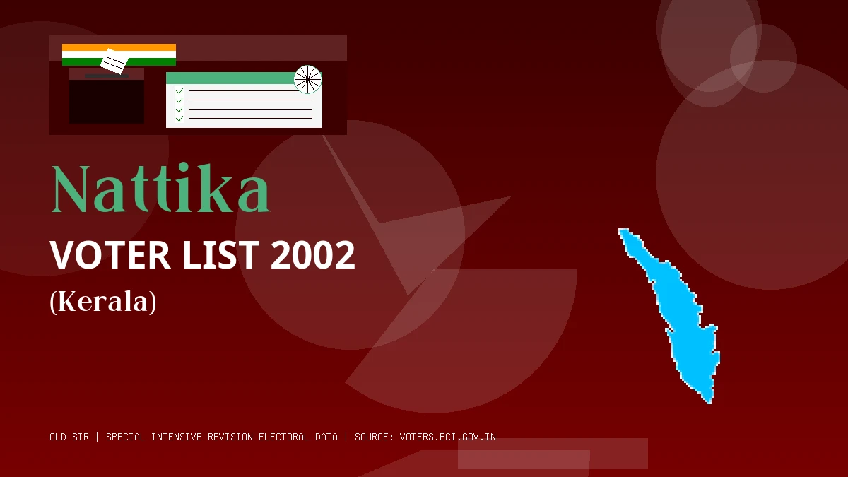 Nattika Voter List 2002 PDF Download Kerala