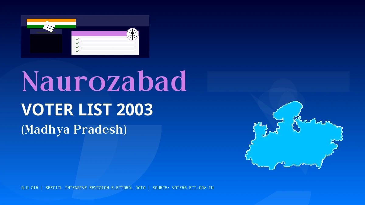 Naurozabad Voter List 2003 PDF Download Madhya Pradesh