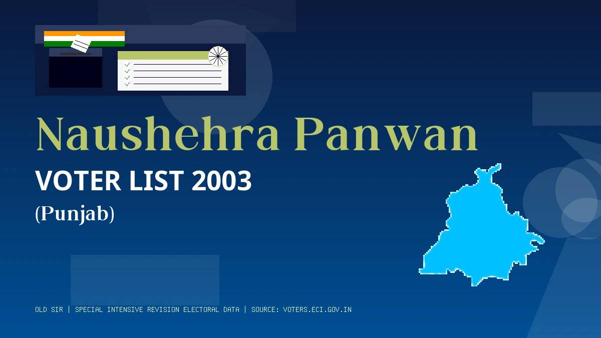 Naushehra Panwan Voter List 2003 PDF Download Punjab