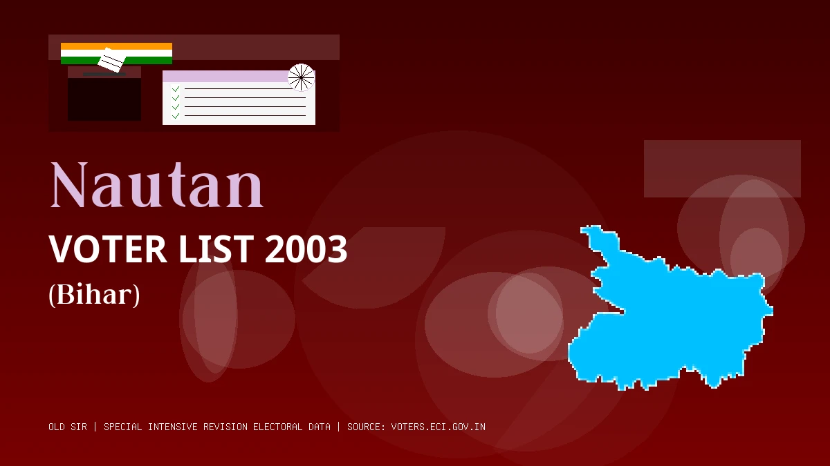 Nautan Voter List 2003 PDF Download Bihar