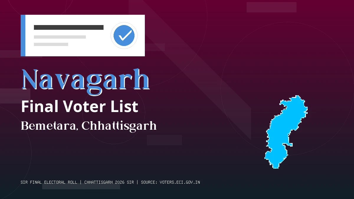 Navagarh Final Voter List Chhattisgarh