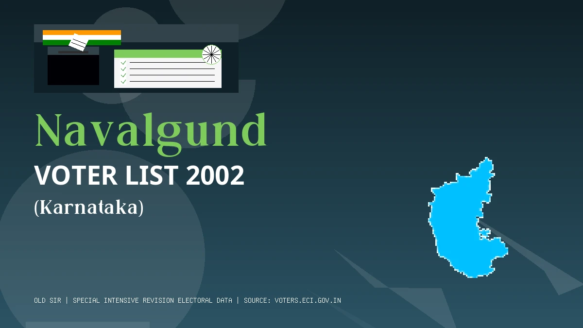 Navalgund Voter List 2002 PDF Download Karnataka