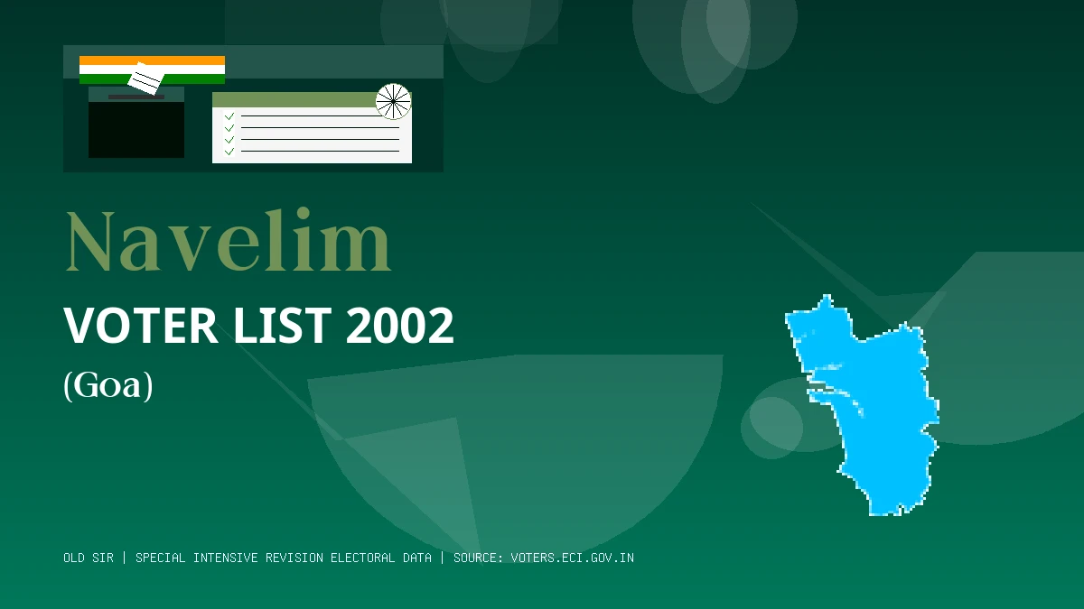 Navelim Voter List 2002 PDF Download Goa