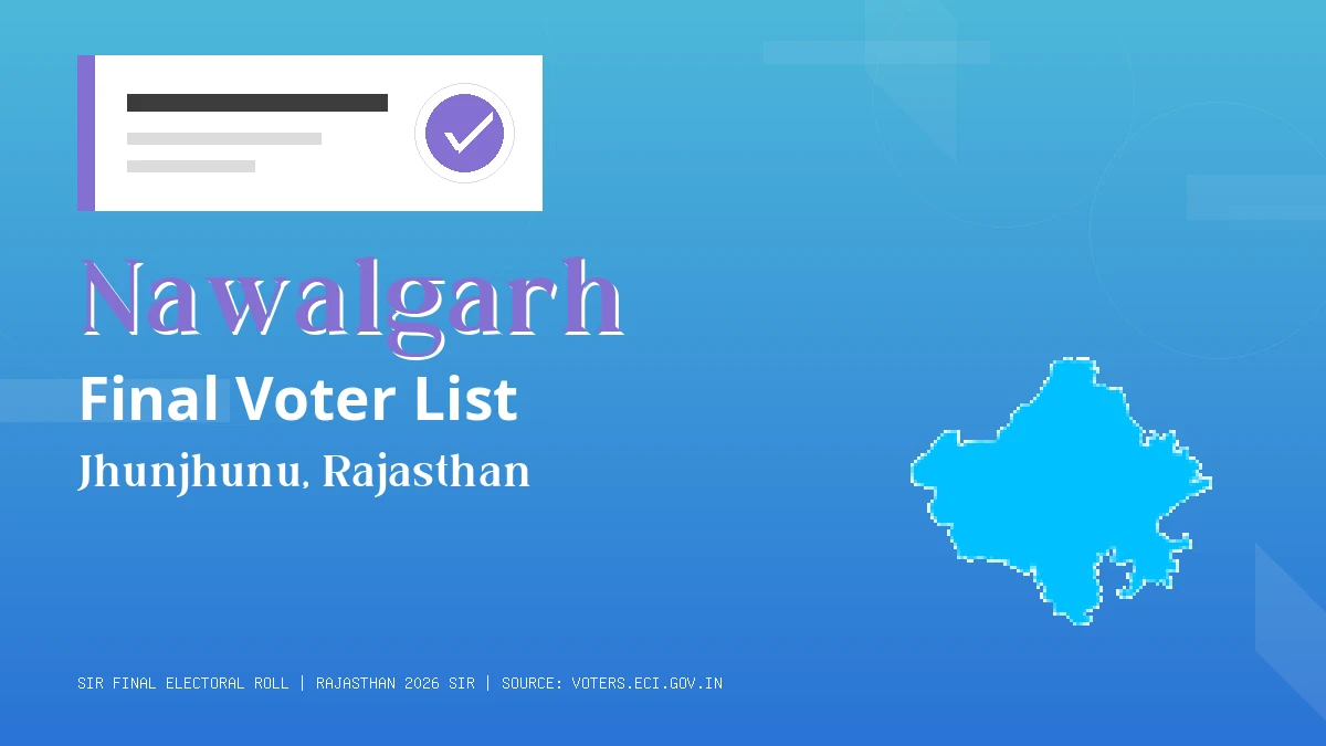 Nawalgarh Final Voter List Rajasthan