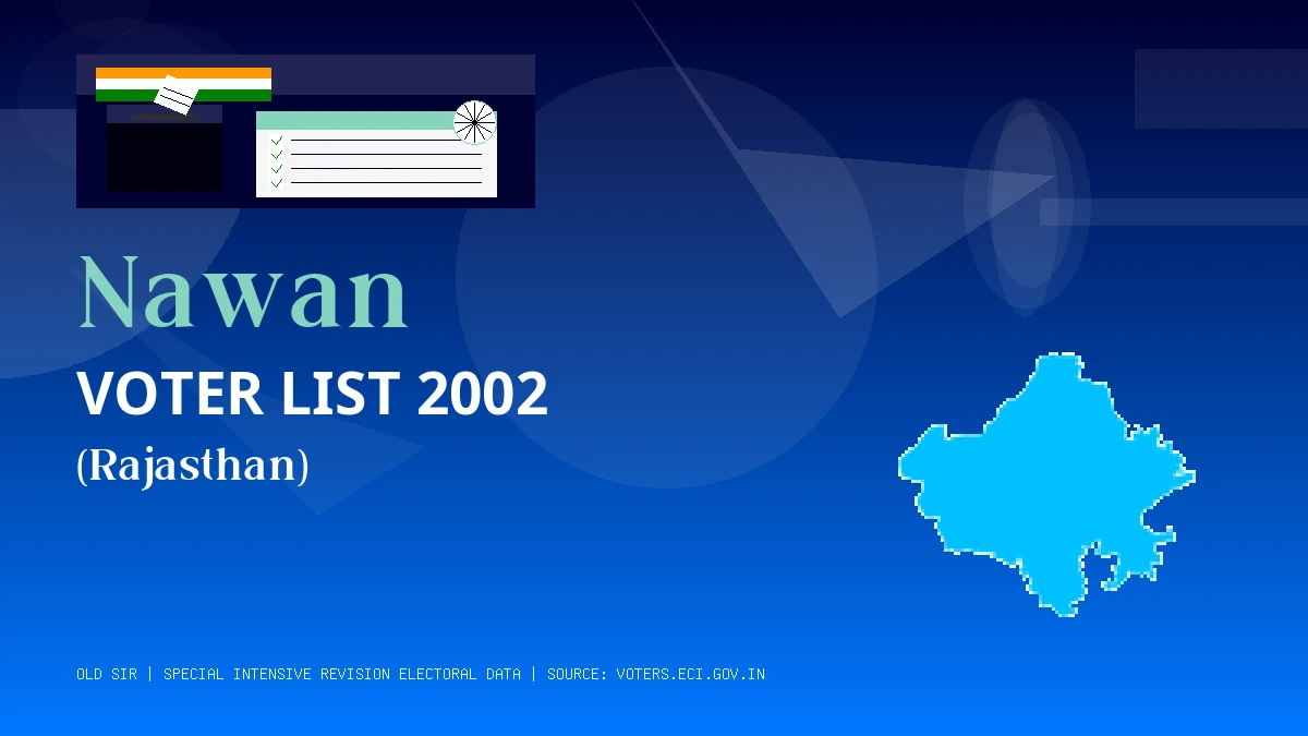 Nawan Voter List 2002 PDF Download Rajasthan