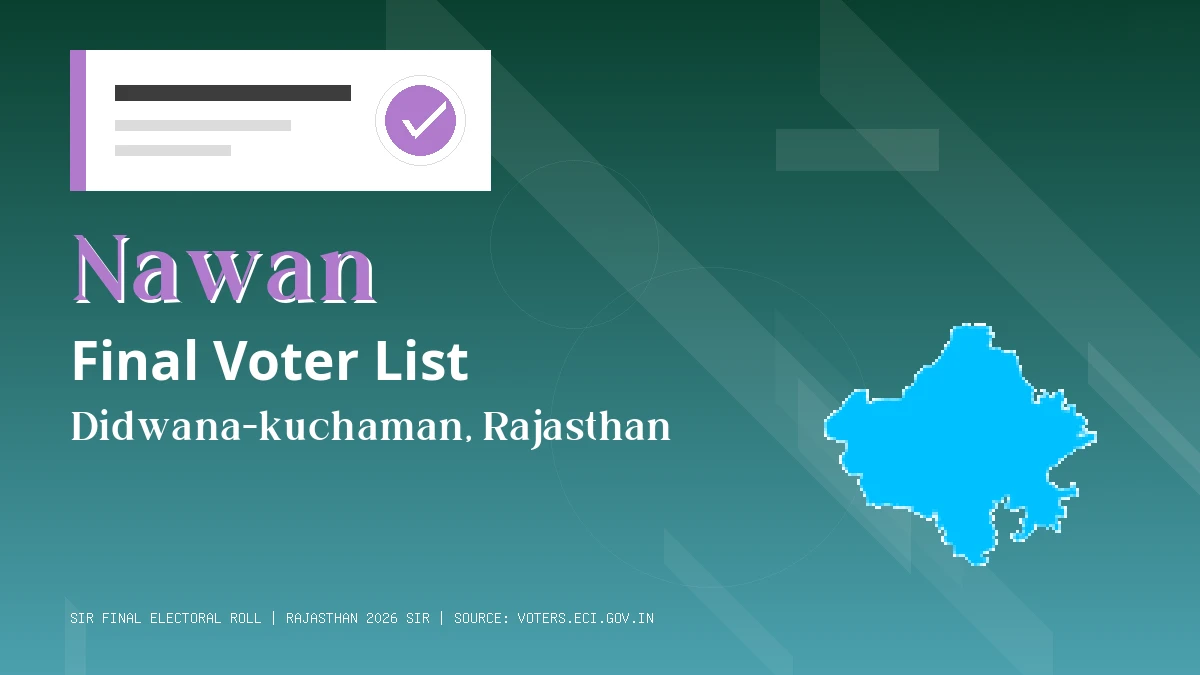 Nawan Final Voter List Rajasthan