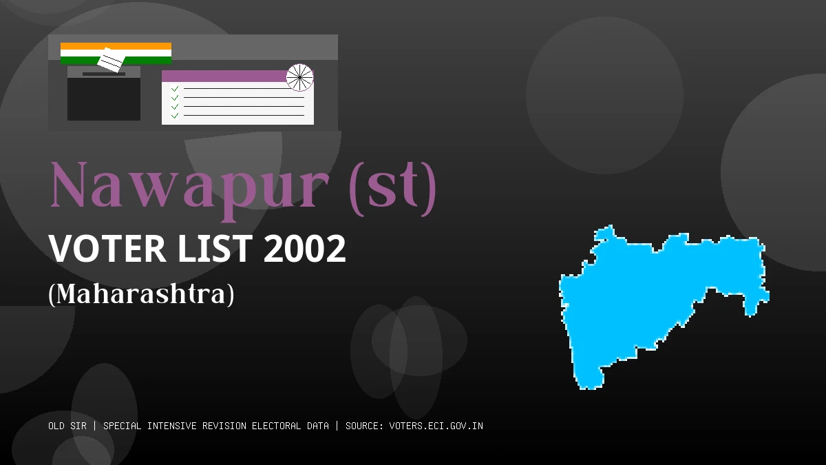 Nawapur (st) Voter List 2002 PDF Download Maharashtra
