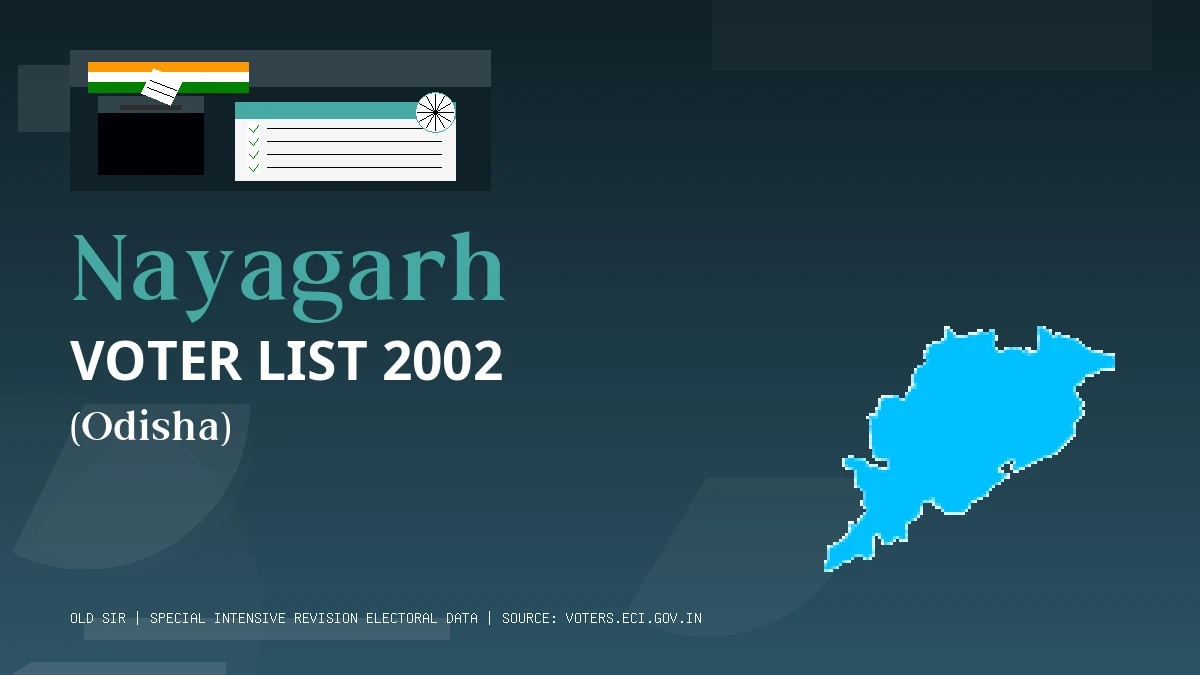 Nayagarh Voter List 2002 PDF Download Odisha