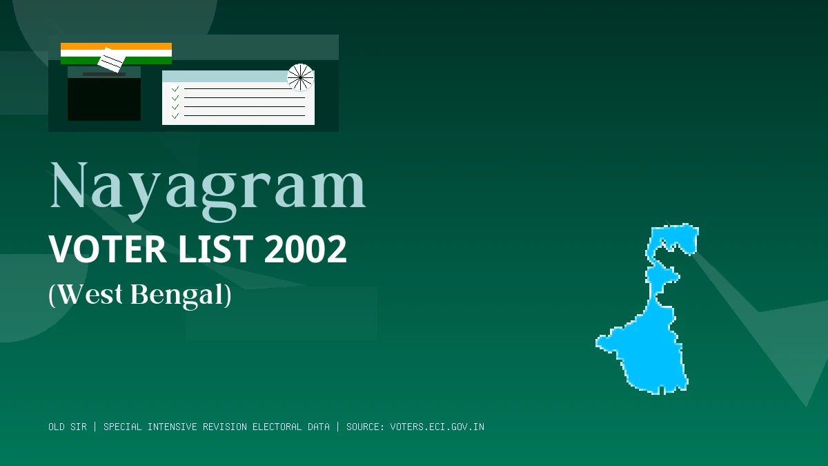Nayagram Voter List 2002 PDF Download West Bengal