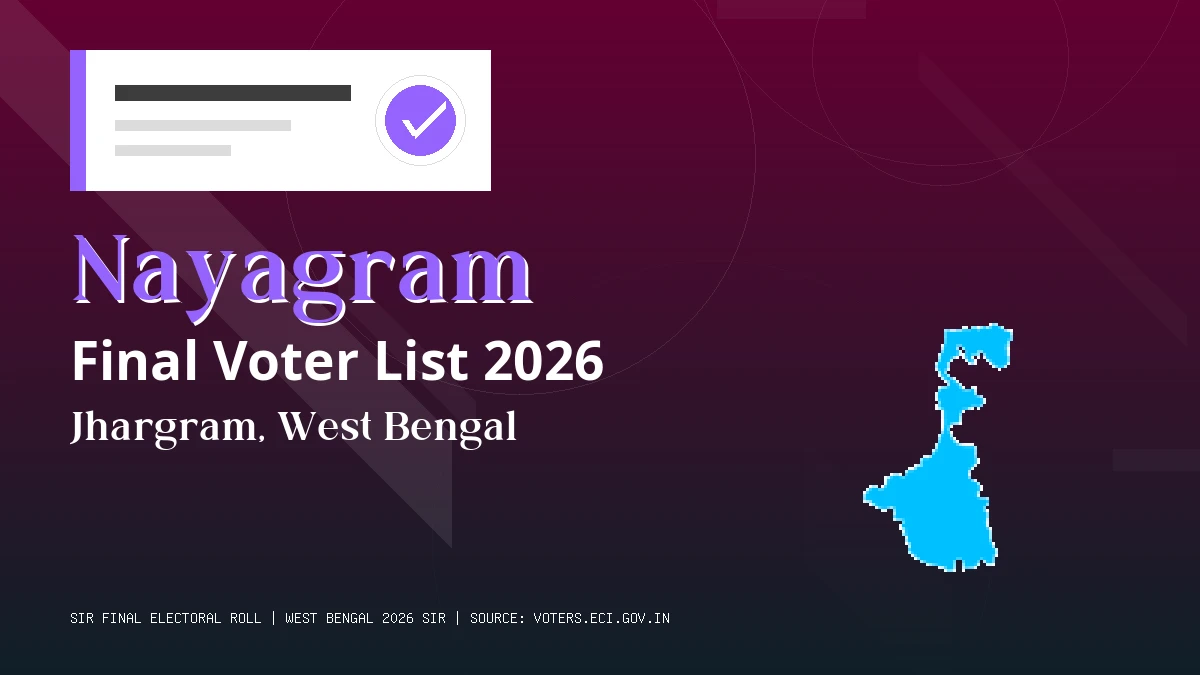 Nayagram Final Voter List 2026 West Bengal