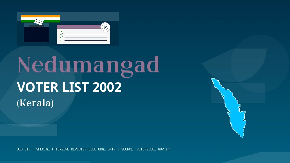 Nedumangad Voter List 2002 PDF Download Kerala