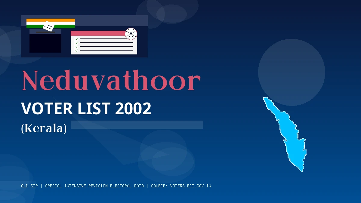 Neduvathoor Voter List 2002 PDF Download Kerala