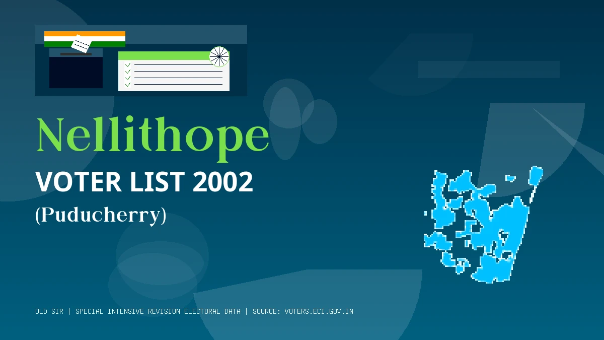 Nellithope Voter List 2002 PDF Download Puducherry