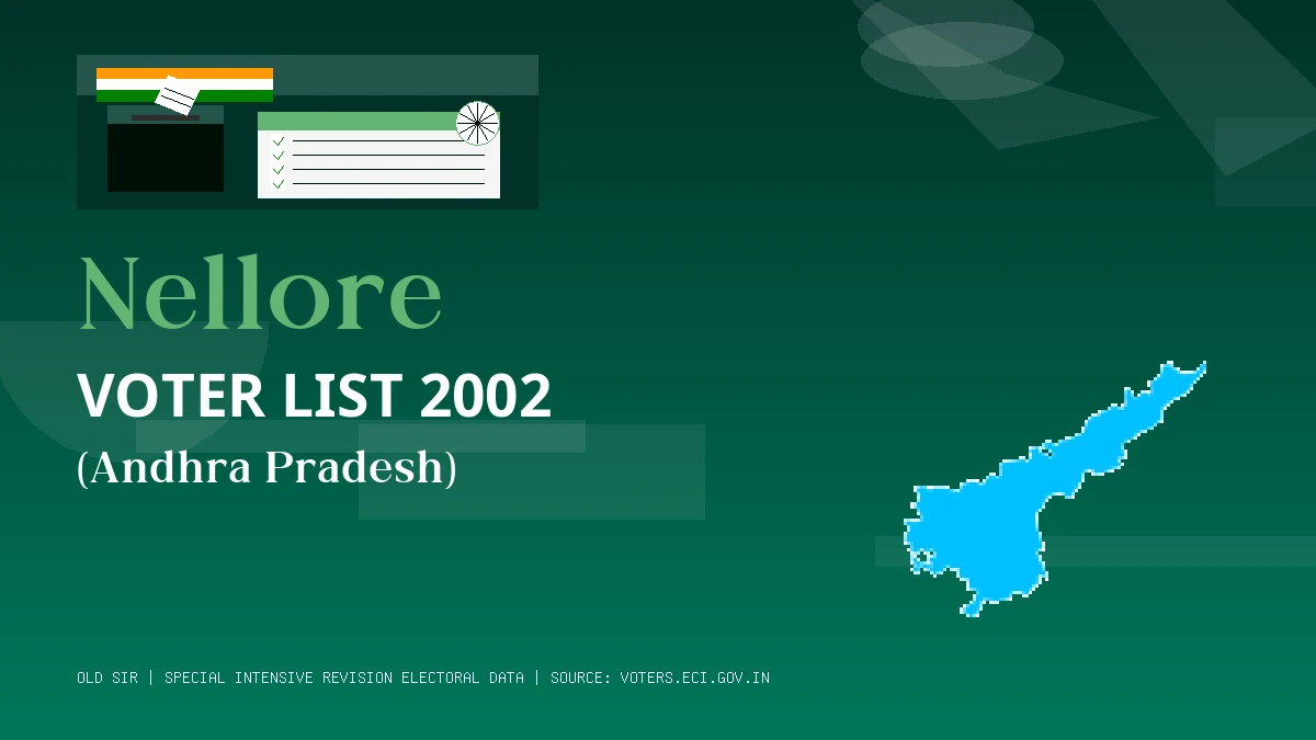Nellore Voter List 2002 PDF Download Andhra Pradesh