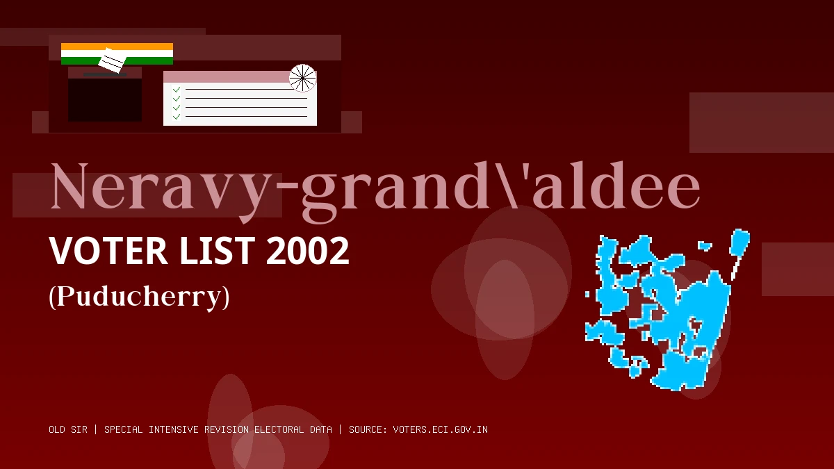 Neravy-grand'aldee Voter List 2002 PDF Download Puducherry