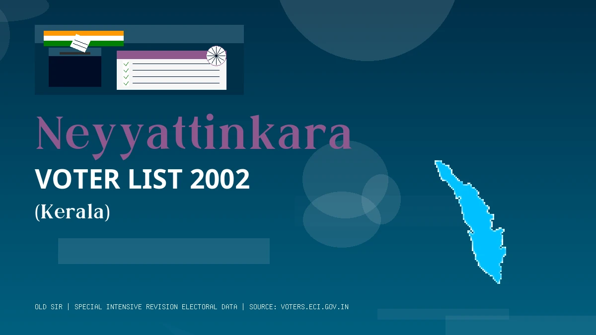 Neyyattinkara Voter List 2002 PDF Download Kerala