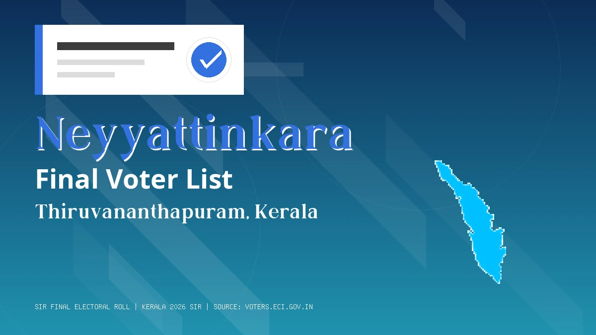 Neyyattinkara Final Voter List Kerala