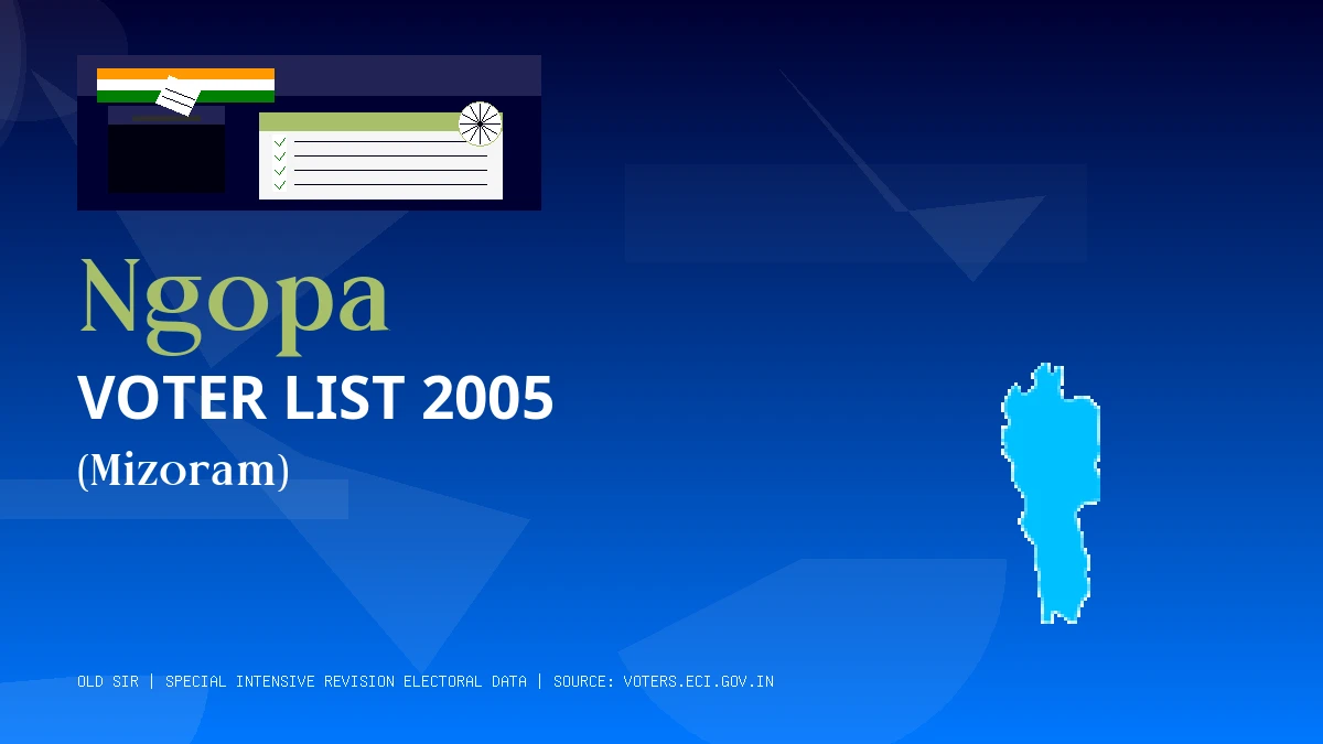 Ngopa Voter List 2005 PDF Download Mizoram