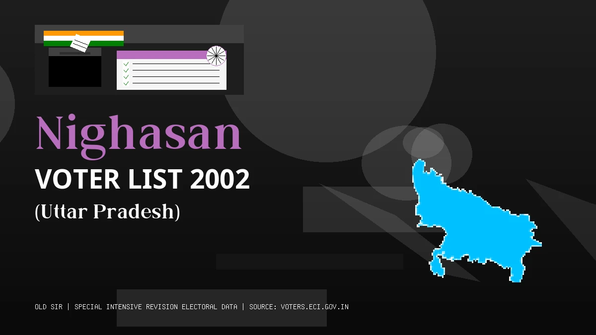 Nighasan Voter List 2002 PDF Download Uttar Pradesh