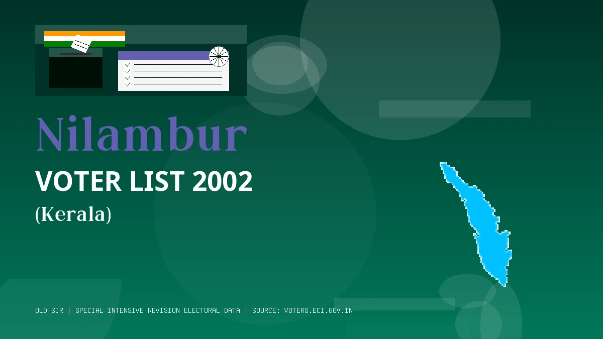Nilambur Voter List 2002 PDF Download Kerala